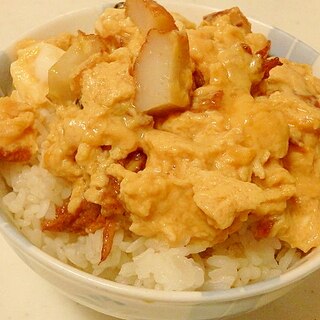 さつま揚げの卵丼